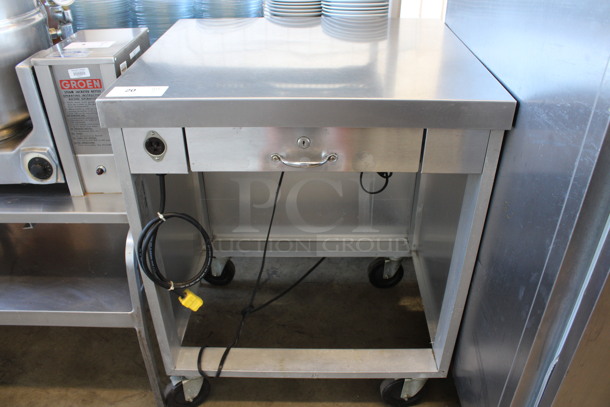 Servolift Eastern Model 503-1R Stainless Steel Commercial Cashier's Station on Commercial Casters. Drawer Is Locked. 120 Volts, 1 Phase. 28.5x24.5x36. Tested and Working! - Image 1 of 8