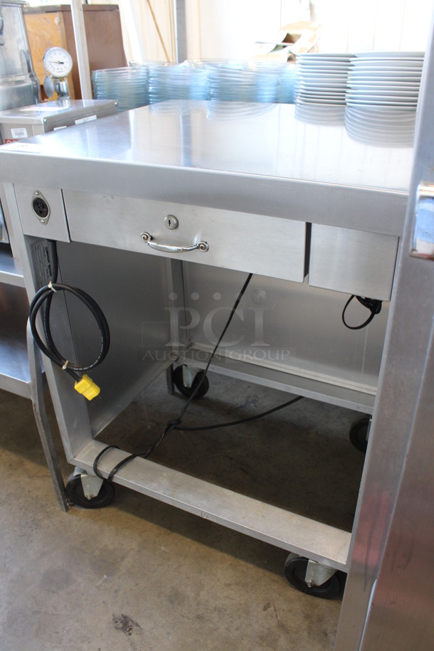 Servolift Eastern Model 503-1R Stainless Steel Commercial Cashier's Station on Commercial Casters. Drawer Is Locked. 120 Volts, 1 Phase. 28.5x24.5x36. Tested and Working! - Image 3 of 8