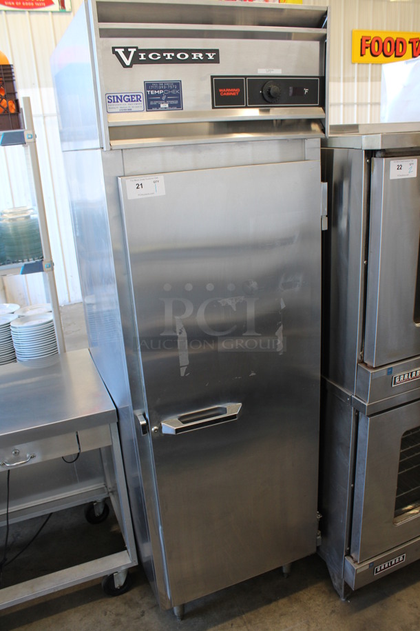 Victory Model HSA-1D-7-PT Stainless Steel Commercial Single Door Reach In Pass Through Warming Cabinet. 208-240 Volts, 1 Phase. 27x36x84 - Image 1 of 6