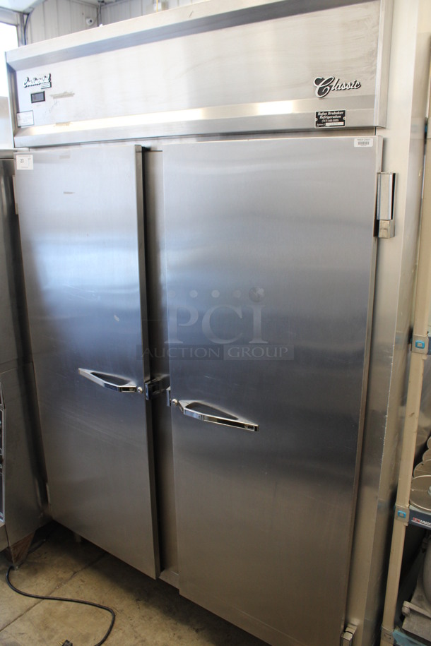 Continental Model I-2RDA-2S Stainless Steel Commercial 2 Door Reach In Cooler. 115 Volts, 1 Phase. 58x34x83. Tested and Working! - Image 2 of 5