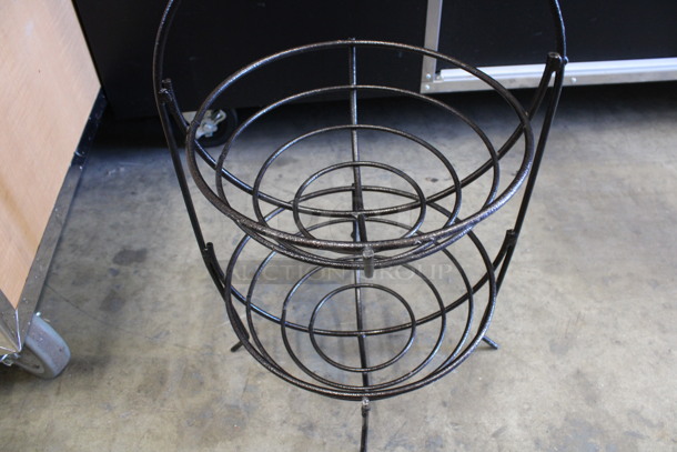 Black Metal Countertop 2 Tier Basket Rack. 12x11x22 - Image 3 of 3