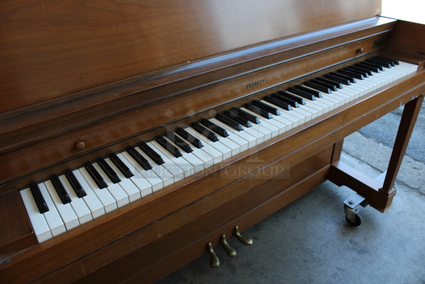 Everett Wooden Piano on Piano Dolly. 70x29x46 - Image 4 of 6
