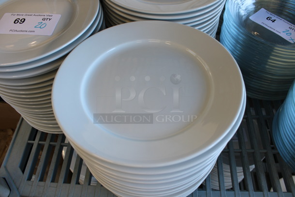 20 White Ceramic Plates. 9x9x1. 20 Times Your Bid! - Image 3 of 4