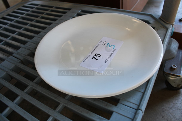 3 White Ceramic Plates. 10.25x10.25x1. 3 Times Your Bid! - Image 2 of 3