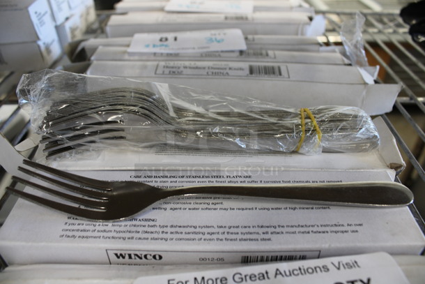 36 BRAND NEW IN BOX! Winco Metal Windsor Dinner Forks. 7.5". 36 Times Your Bid! - Image 1 of 3