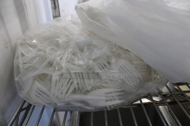 ALL ONE MONEY! Lot of Plastic Forks and Spoons! - Image 2 of 3