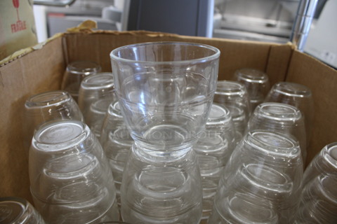 88 Beverage Glasses. 2.75x2.75x2.75. 88 Times Your Bid!