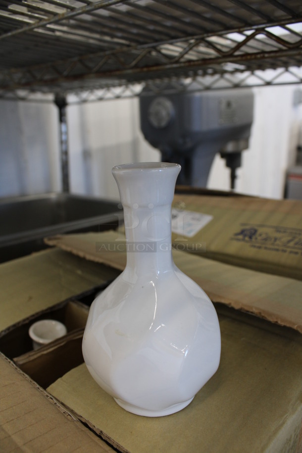 12 BRAND NEW IN BOX! White Ceramic Vases. 3x3x5. 12 Times Your Bid! - Image 2 of 4