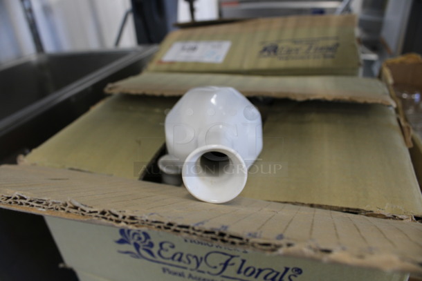 12 BRAND NEW IN BOX! White Ceramic Vases. 3x3x5. 12 Times Your Bid! - Image 3 of 4