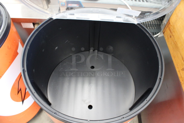 Metal Commercial Portable Bottle Cooler w/ Clear Lid on Commercial Casters. 23x25x37 - Image 3 of 4
