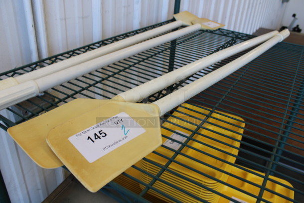 2 Poly Mixing Paddles. 4.5x1x40. 2 Times Your Bid! - Image 1 of 3
