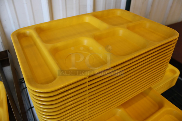 16 Yellow Multicompartment Food Trays. 14.5x10x1. 16 Times Your Bid! - Image 2 of 3