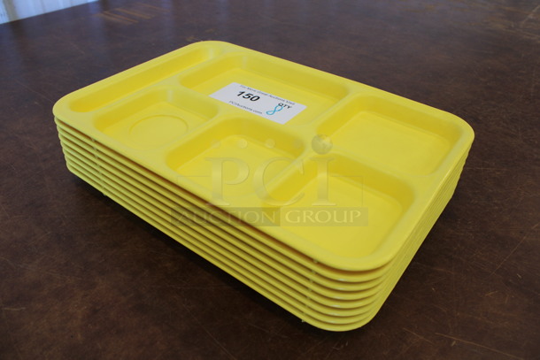 8 Light Yellow Multicompartment Food Trays. 14.5x10x1. 8 Times Your Bid! - Image 2 of 4