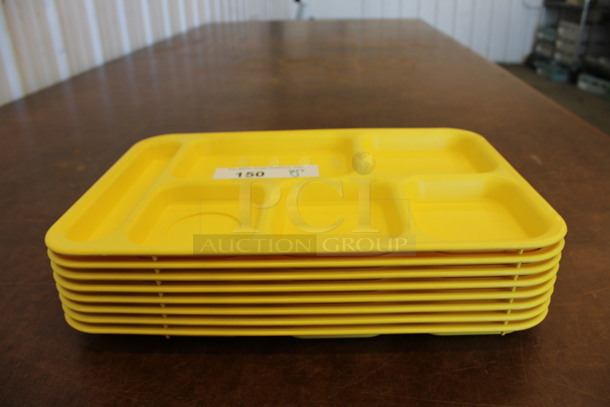 8 Light Yellow Multicompartment Food Trays. 14.5x10x1. 8 Times Your Bid! - Image 4 of 4