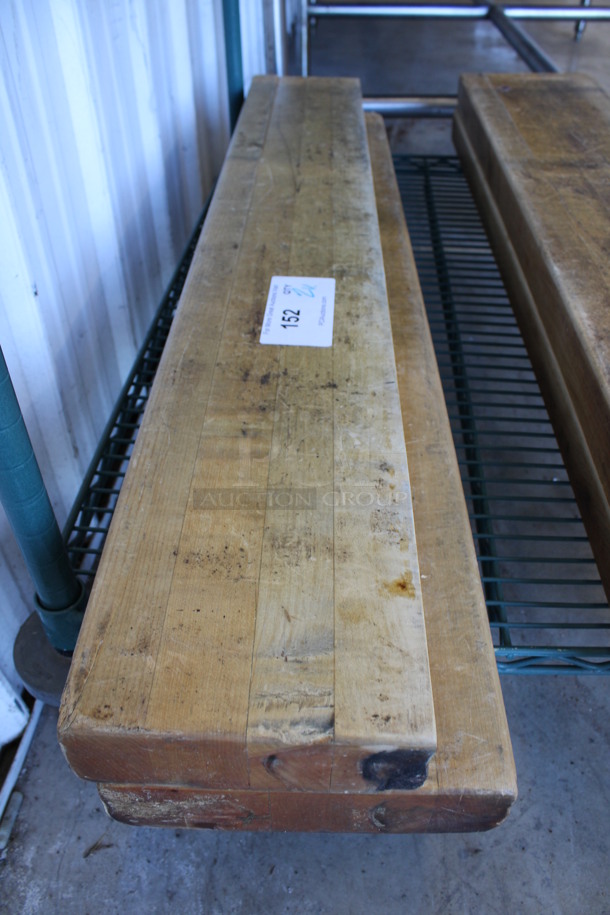 2 Butcher Block Cutting Boards. 41.5x8x2, 41.5x6.5x2. 2 Times Your Bid!