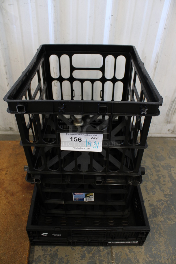 ALL ONE MONEY! Lot of 3 Various Black Bins! Includes 14x17x11 - Image 1 of 3