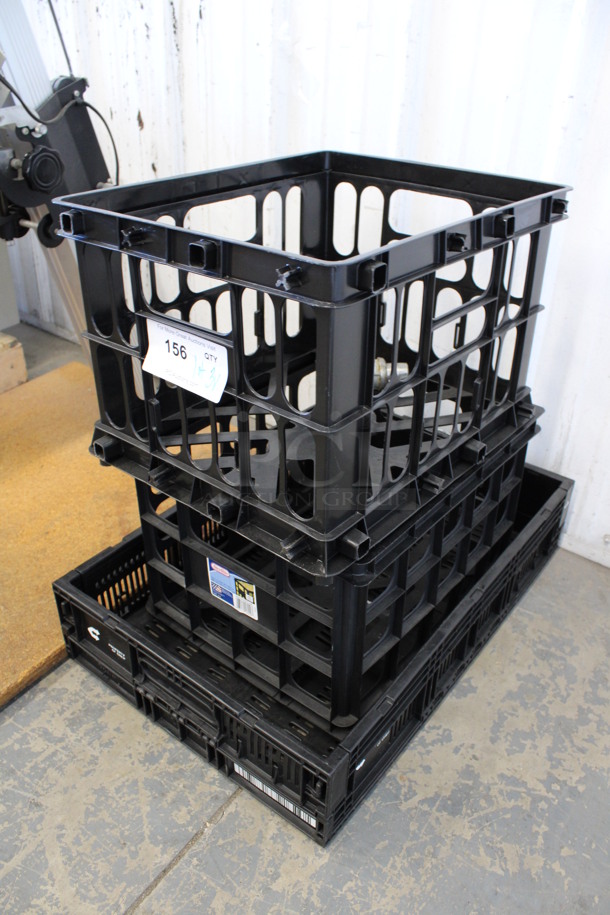 ALL ONE MONEY! Lot of 3 Various Black Bins! Includes 14x17x11 - Image 2 of 3