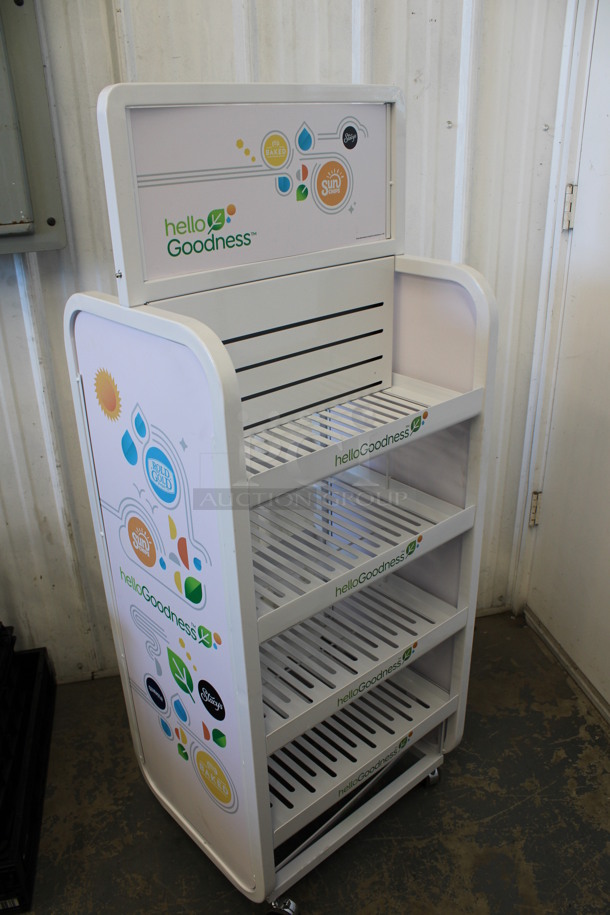 White Metal Display Rack on Commercial Casters. 20x16x52 - Image 3 of 3