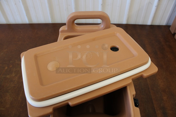 Cambro Model 250LCD Tan Poly Insulated Beverage Holder Dispenser. 9x17x18 - Image 8 of 8