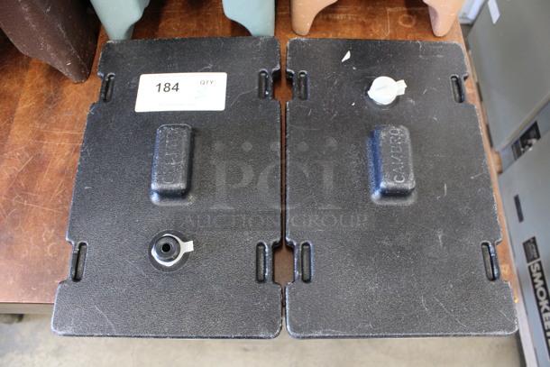 2 Cambro Black Poly Lids For Beverage Dispenser. 9x14x3. 2 Times Your Bid! - Image 1 of 3
