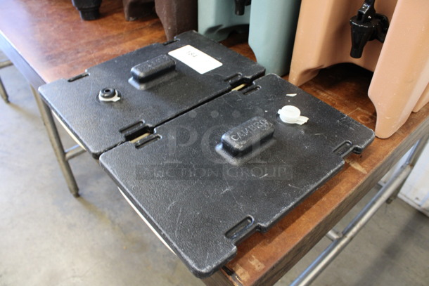2 Cambro Black Poly Lids For Beverage Dispenser. 9x14x3. 2 Times Your Bid! - Image 2 of 3