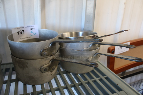 5 Various Sauce Pots. Includes 11.5x6x4. 5 Times Your Bid!