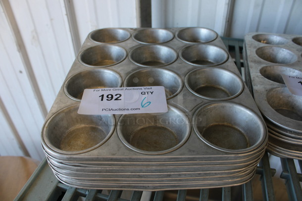 7 Metal 12 Cup Muffin Baking Pans. 10x13x2. 7 Times Your Bid!
