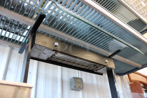 Metal Commercial Countertop Warming Counter w/ Heat Strip and Sneeze Guard. 25.5x21.5x24. Cannot Test Due To Plug Style - Image 4 of 4