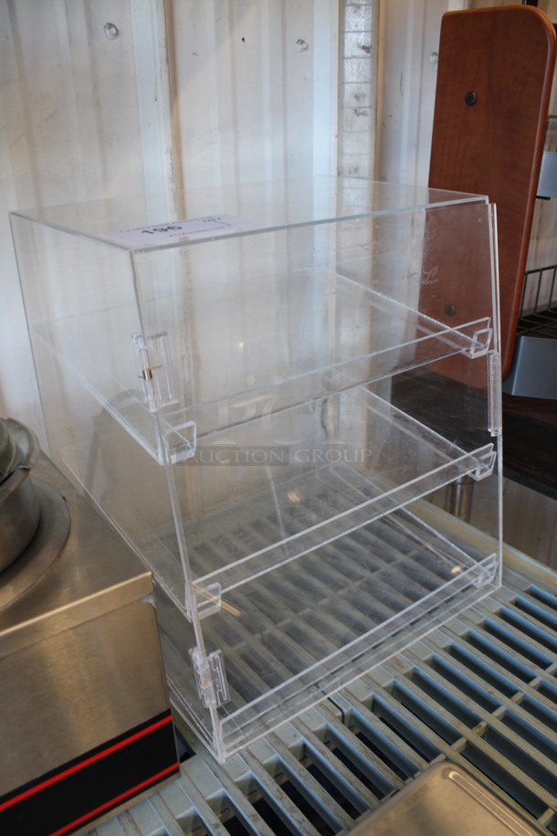 Clear Poly Countertop Display Case Merchandiser. 13.5x12.5x15.5 - Image 2 of 3