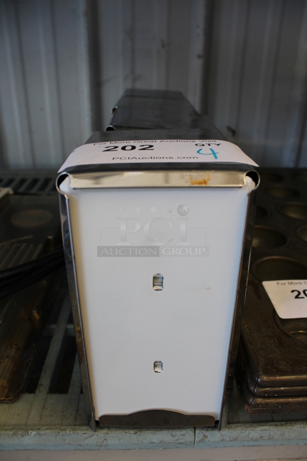4 Metal Countertop Napkin Dispenser. 4x5x7. 4 Times Your Bid!