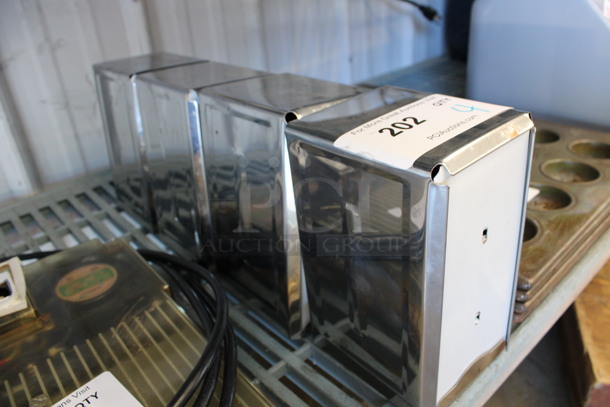 4 Metal Countertop Napkin Dispenser. 4x5x7. 4 Times Your Bid! - Image 2 of 2