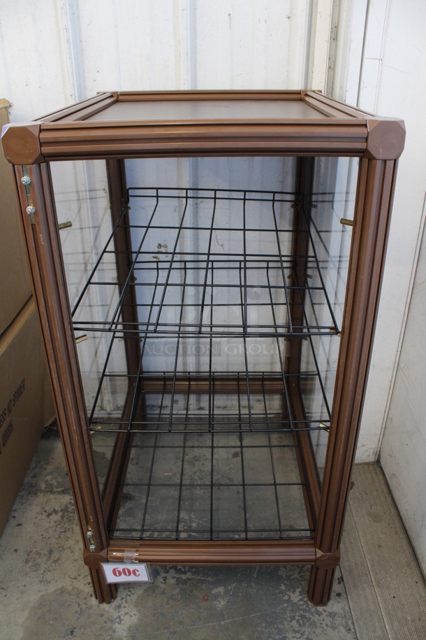 Brown Display Case Merchandiser. 17.5x21.5x32.5