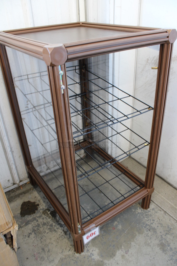 Brown Display Case Merchandiser. 17.5x21.5x32.5 - Image 2 of 3