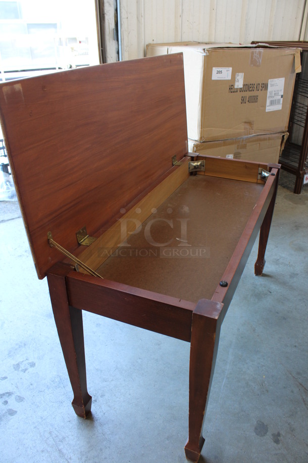 Wurlitzer Wooden Grand Piano w/ Bench. 56x58x61 - Image 5 of 9