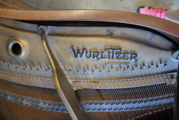 Wurlitzer Wooden Grand Piano w/ Bench. 56x58x61 - Image 8 of 9