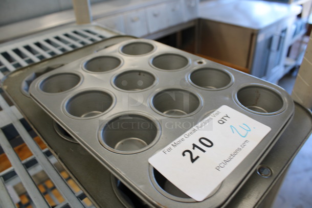 2 Various Metal Muffin Baking Pans. 8x10x1, 9.5x14x2. 2 Times Your Bid! - Image 2 of 3