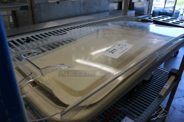 ALL ONE MONEY! Lot of 3 Poly Pieces Including Ingredient Bin Lid! Includes 29x16x1 - Image 1 of 2