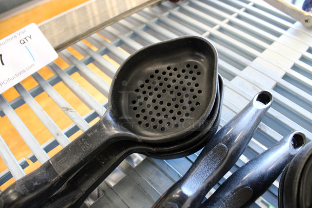 9 Black Poly Straining Serving Spoons. 13". 9 Times Your Bid! - Image 2 of 2
