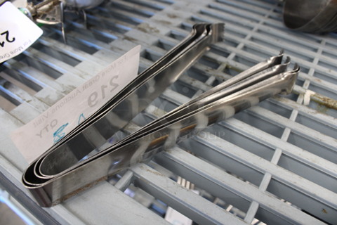 4 Metal Tongs. 9". 4 Times Your Bid!
