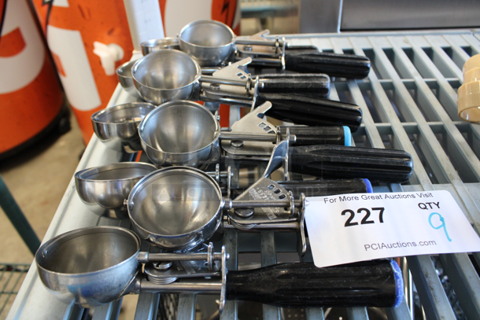 9 Metal Scoopers. Includes 8.5". 9 Times Your Bid!