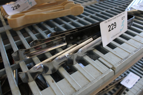 3 Metal Tongs. 9". 3 Times Your Bid!