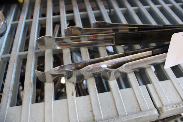 3 Metal Tongs. 9". 3 Times Your Bid! - Image 2 of 2