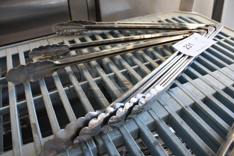 4 Metal Tongs. 16". 4 Times Your Bid!