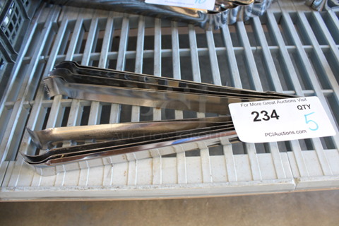 5 Metal Tongs. 12". 5 Times Your Bid!