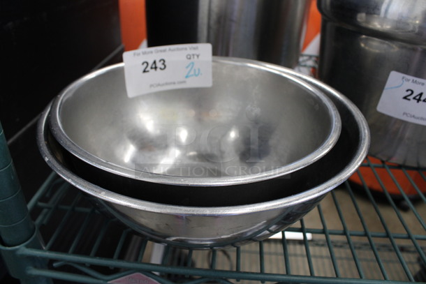 2 Various Metal Bowls. 9.5x9.5x4, 10.5x10.5x4. 2 Times Your Bid!