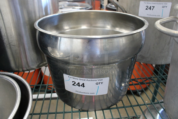 Stainless Steel Cylindrical Drop In Bin. 11x11x8.5 - Image 1 of 2