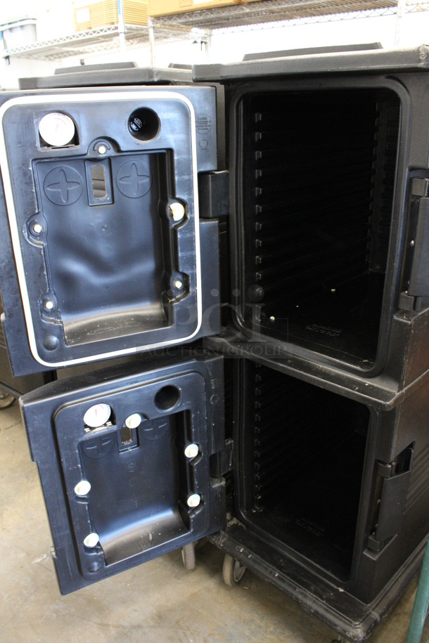 Cambro Black Poly Insulated Double Deck Portable Food Holder on Commercial Casters. 21x28x54 - Image 4 of 7