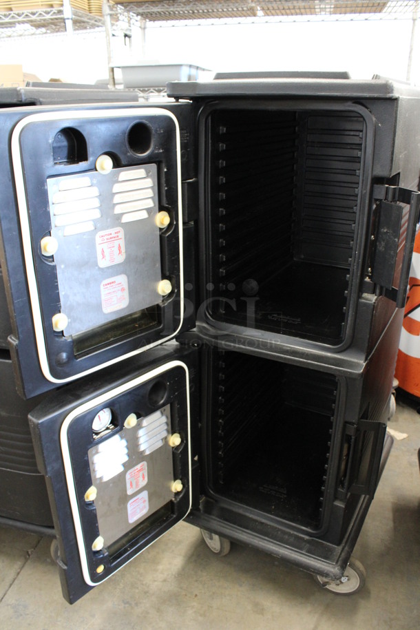 Cambro Black Poly Insulated Double Deck Portable Food Holder on Commercial Casters. 21x28x54 - Image 4 of 6