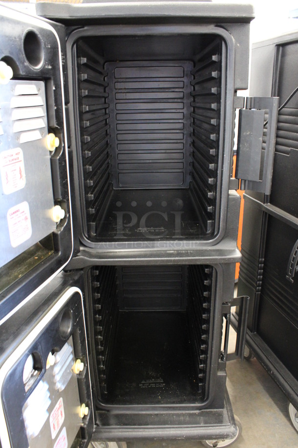 Cambro Black Poly Insulated Double Deck Portable Food Holder on Commercial Casters. 21x28x54 - Image 5 of 6