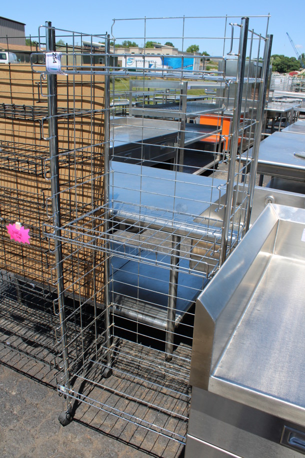 Metal 4 Tier Shelving Unit on Casters. 25x18x67 - Image 3 of 3